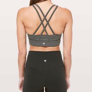 Lululemon Energy Long Line Bra Mod Stripe Size 6